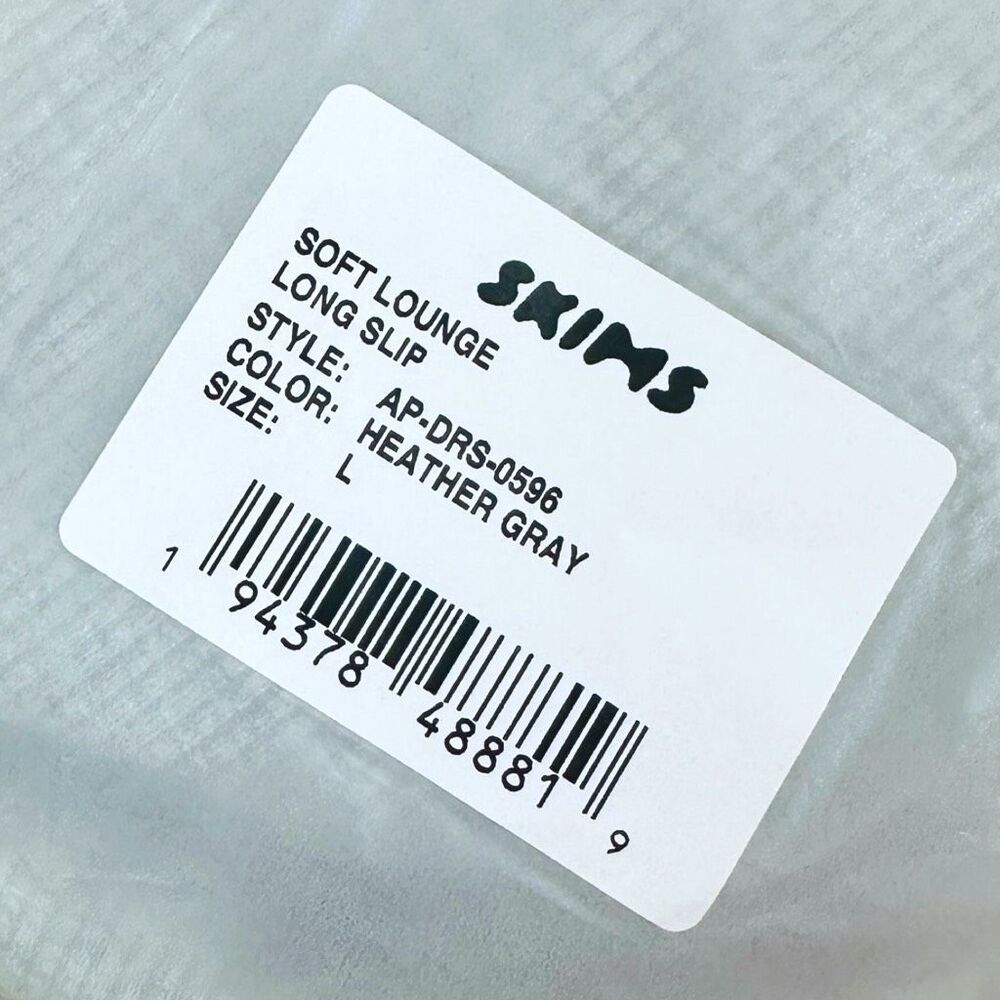 SKIMS Soft Lounge Long Slip Dress - Heather Gray - Size Large - Picture 7 of 8
